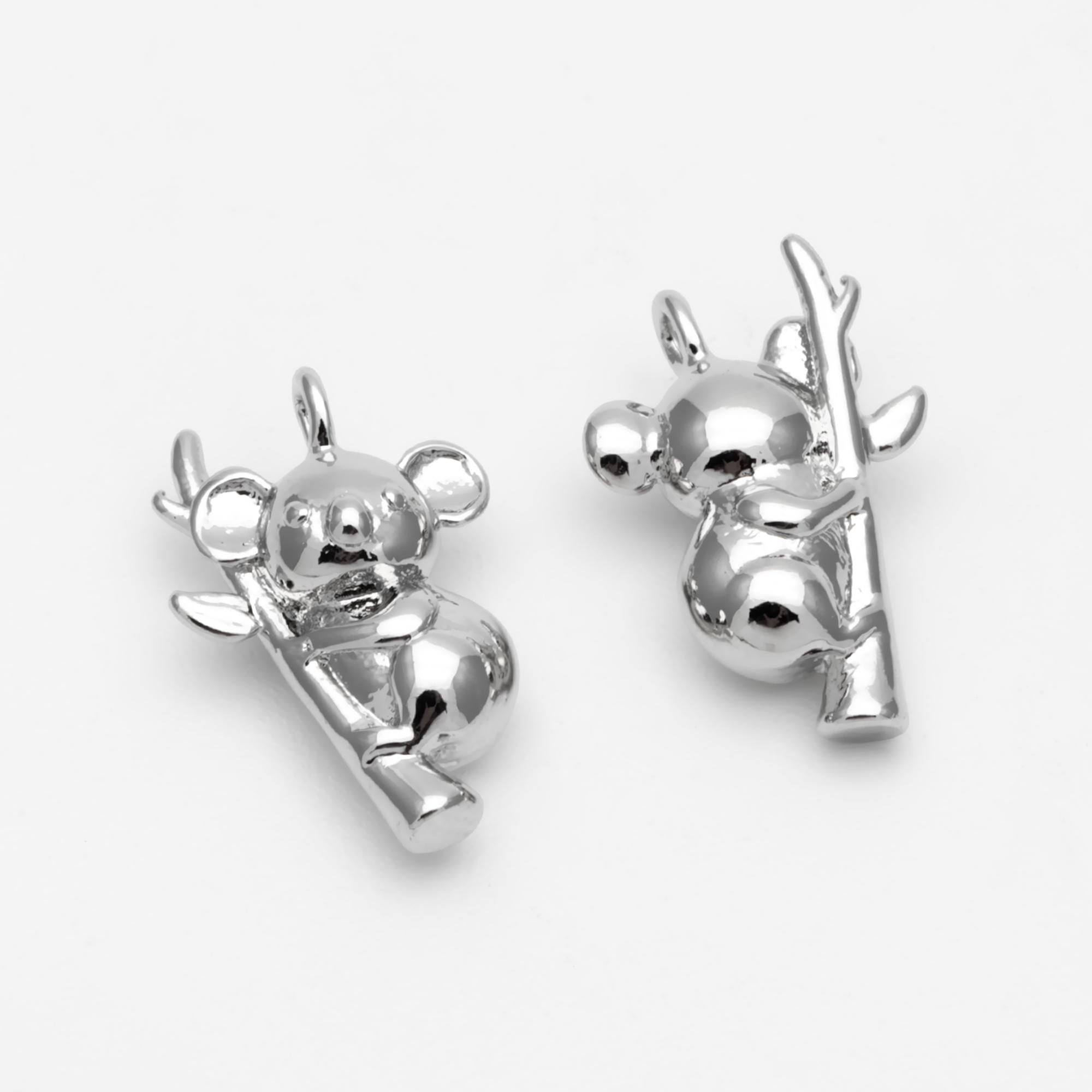 10pcs Gold/ Silver Koala Charm, Jewelry Making, Diy Material, Jewelry Supplies (GB-2707-D)